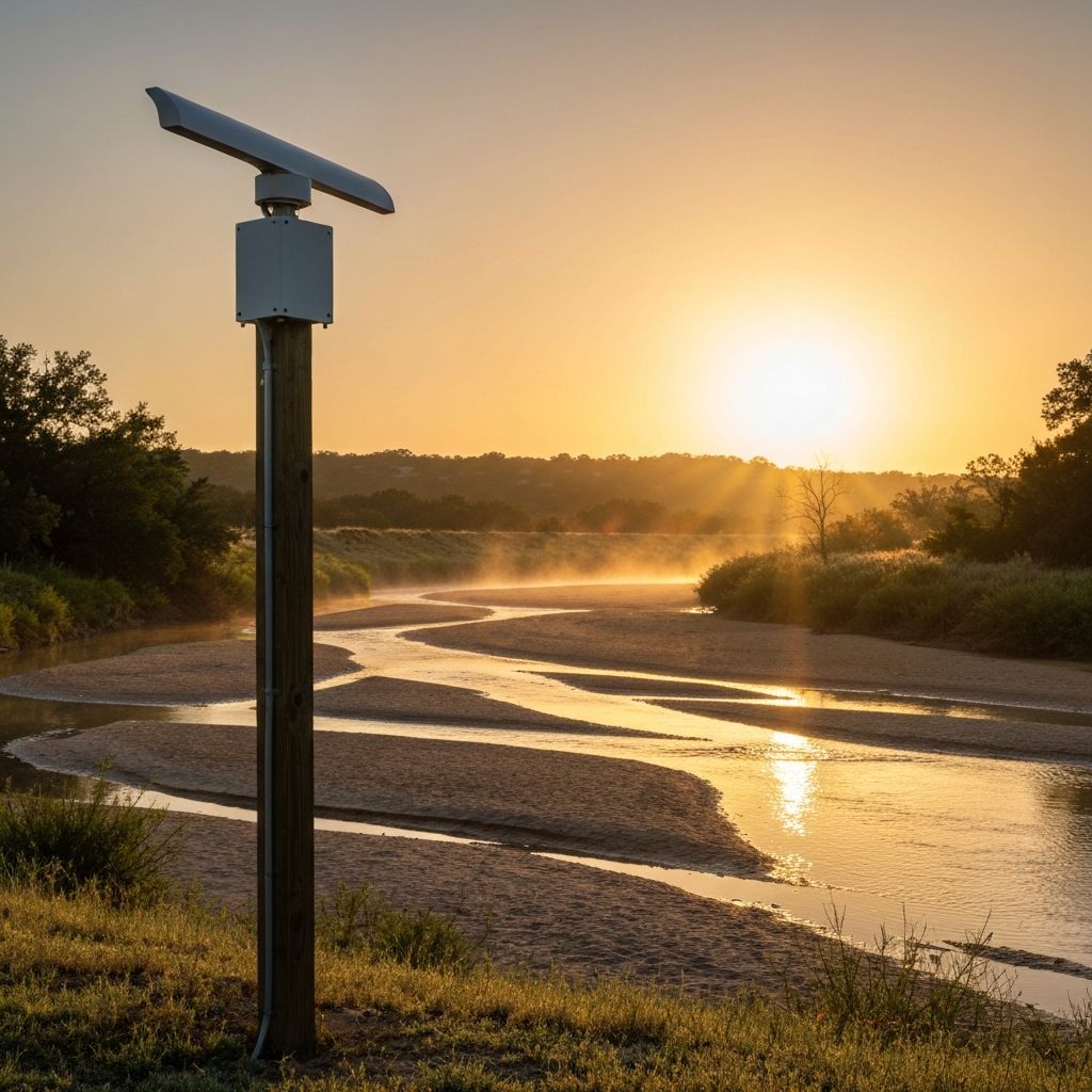Calm Texas sunrise after rain
